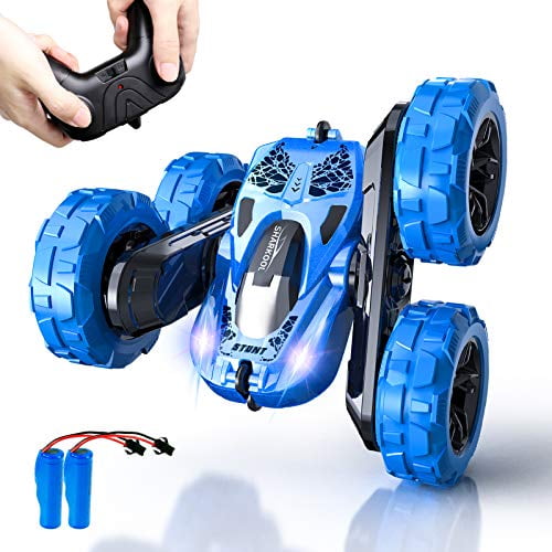 Remote Control Car,2.4GHz Electric Race RC Stunt Car Double Sided 360/°Flips Rotating Vehicles with LED Headlights,4WD High Speed Off Road Truck Kids Toys for 3 4 5 6 7 8-12 Year Old Boys Teens Adults